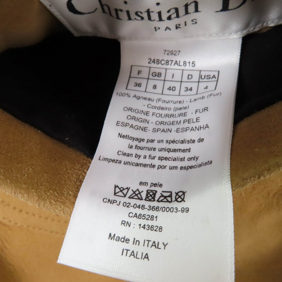 Christian Dior – Mouton Jacket – Beige Lambskin Shearling – 100% Authentic ✨Pre-Owned Near Mint Condition ~ 32% off MSRP