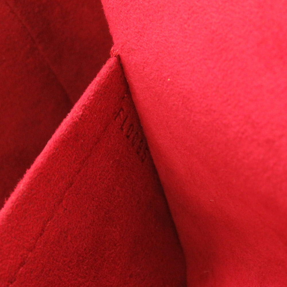 LOUIS VUITTON – Ravello PM Clutch Damier Ebene canvas with brown leather trim and gold-tone hardware