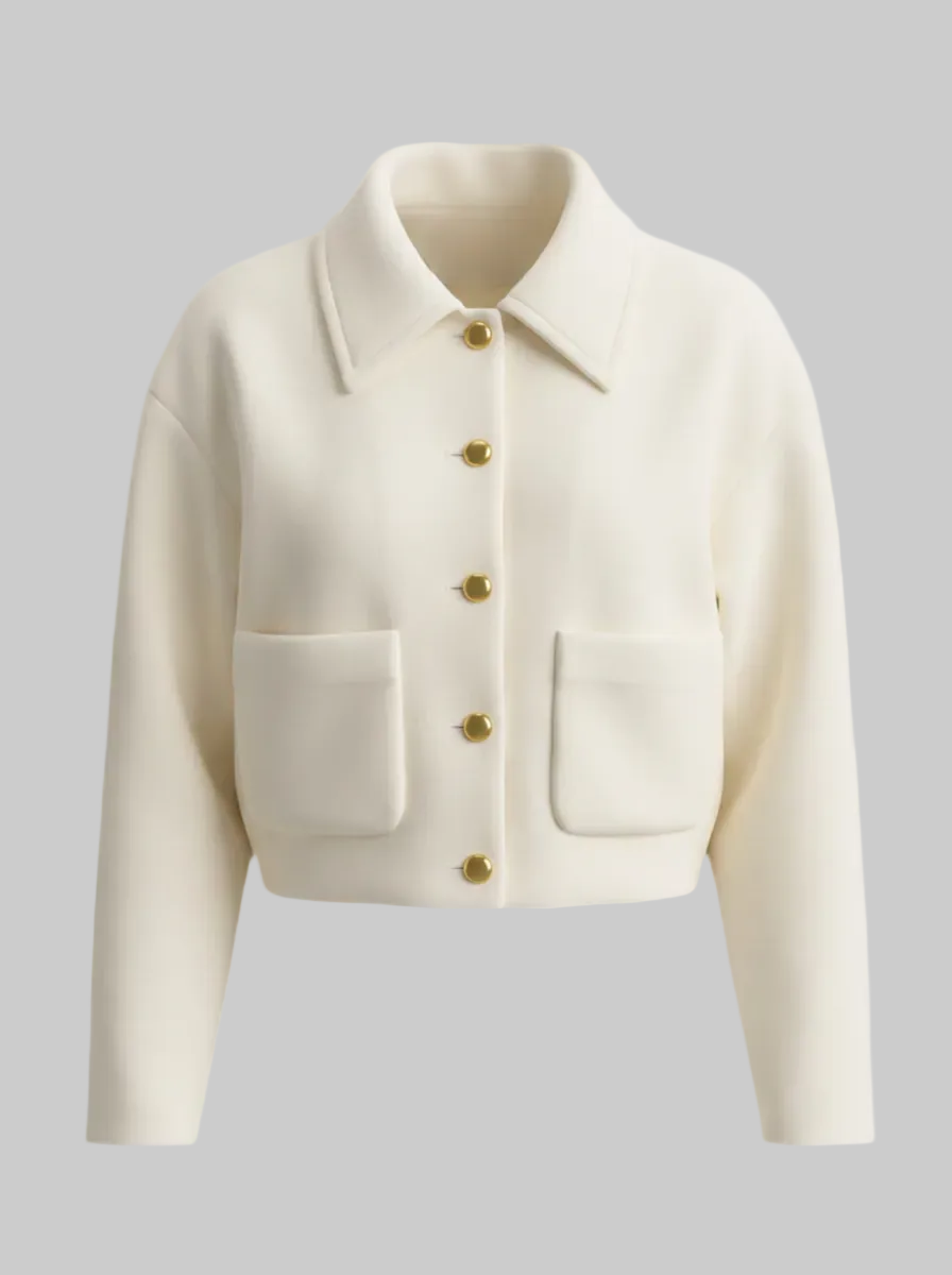 Off-White Textured Bolero Jacket