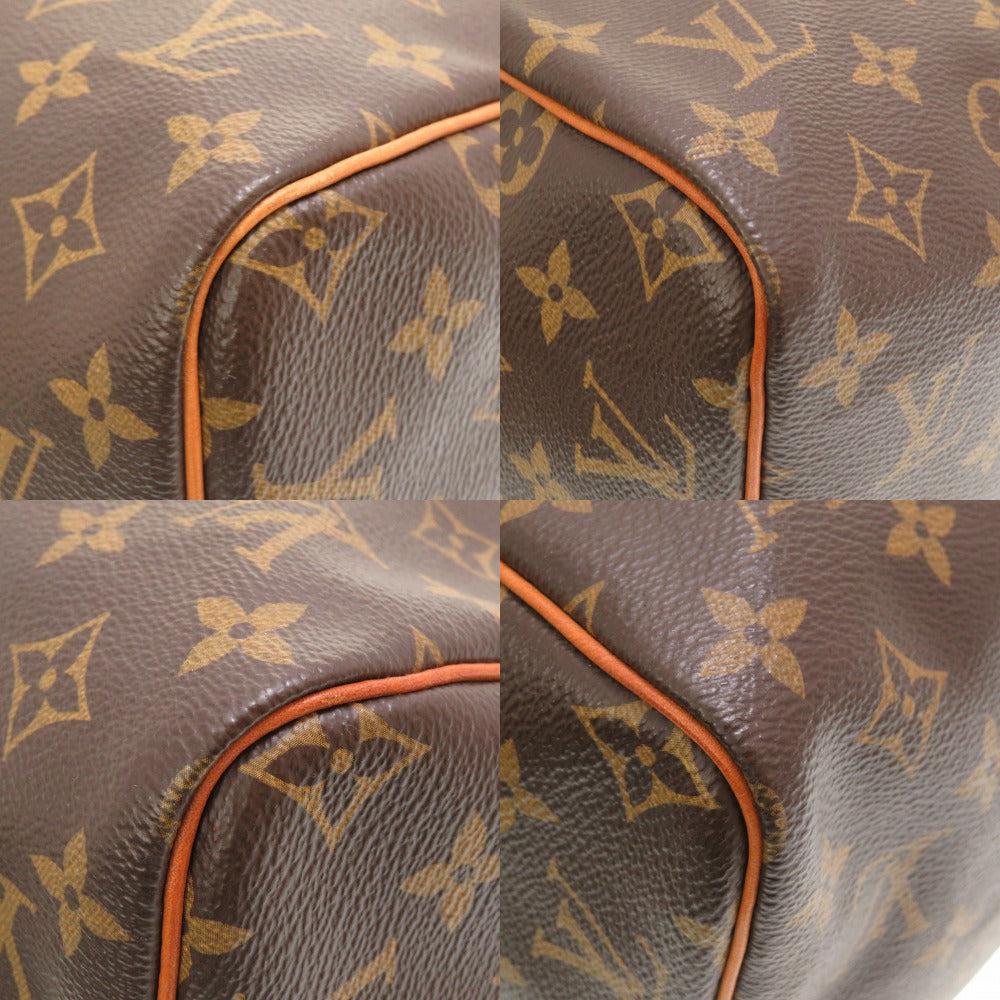 LOUIS VUITTON – Speedy 30 Satchel Brown Monogram Coated Canvas with Vachetta Leather Trim, Gold-tone hardware