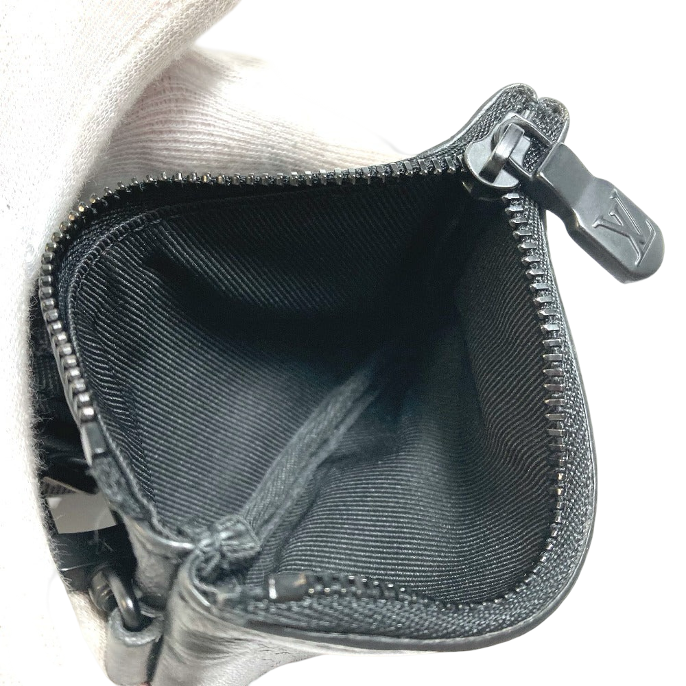 Louis Vuitton Duo Messenger Sling Bag Black Monogram Shadow Leather