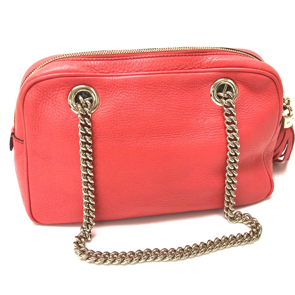 GUCCI SOHO Small Interlocking G Shoulder Bag in Begonia Pink Leather excellent ✨previously owned condition