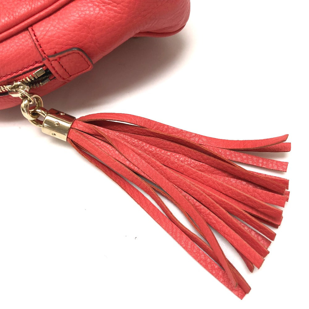 GUCCI SOHO Small Interlocking G Shoulder Bag in Begonia Pink Leather excellent ✨previously owned condition