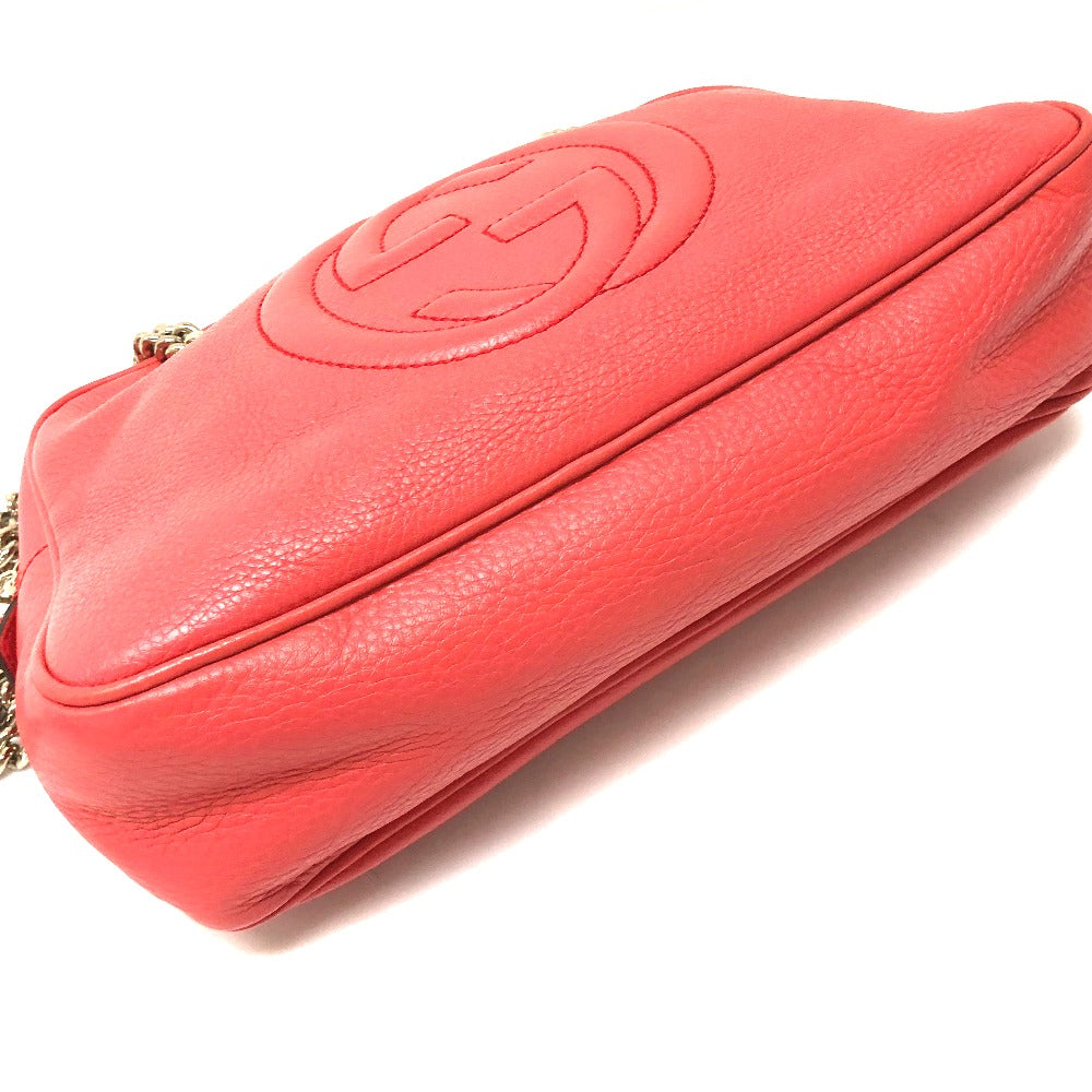 GUCCI SOHO Small Interlocking G Shoulder Bag in Begonia Pink Leather excellent ✨previously owned condition
