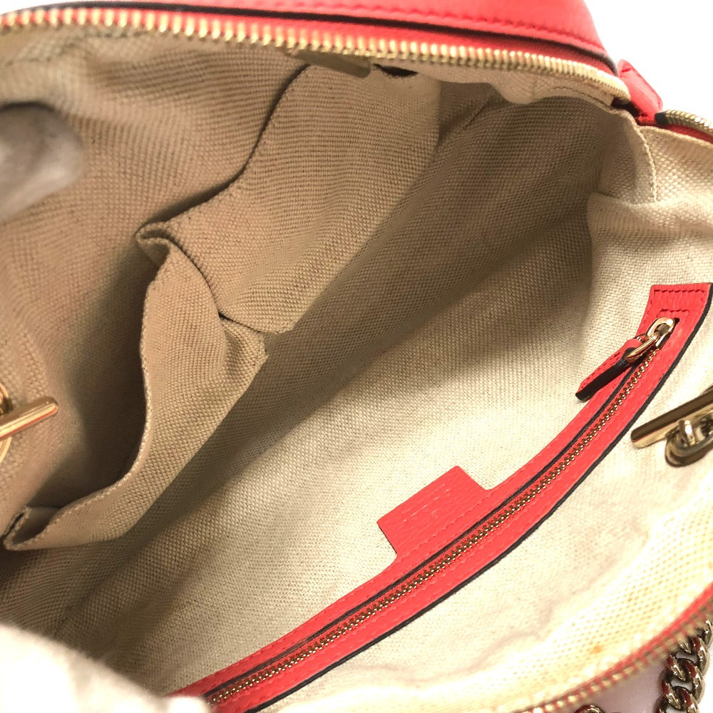 GUCCI SOHO Small Interlocking G Shoulder Bag in Begonia Pink Leather excellent ✨previously owned condition
