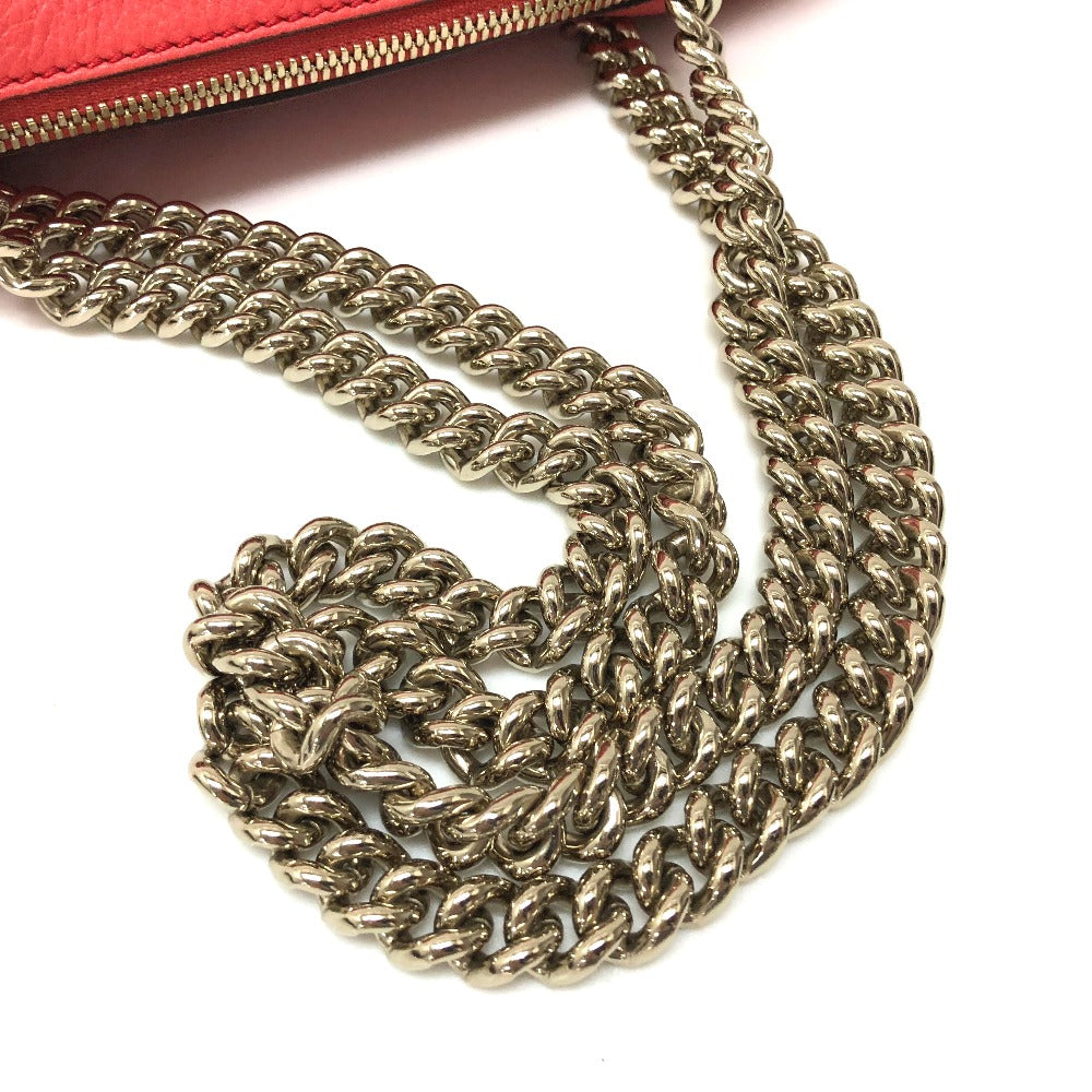 GUCCI SOHO Small Interlocking G Shoulder Bag in Begonia Pink Leather excellent ✨previously owned condition