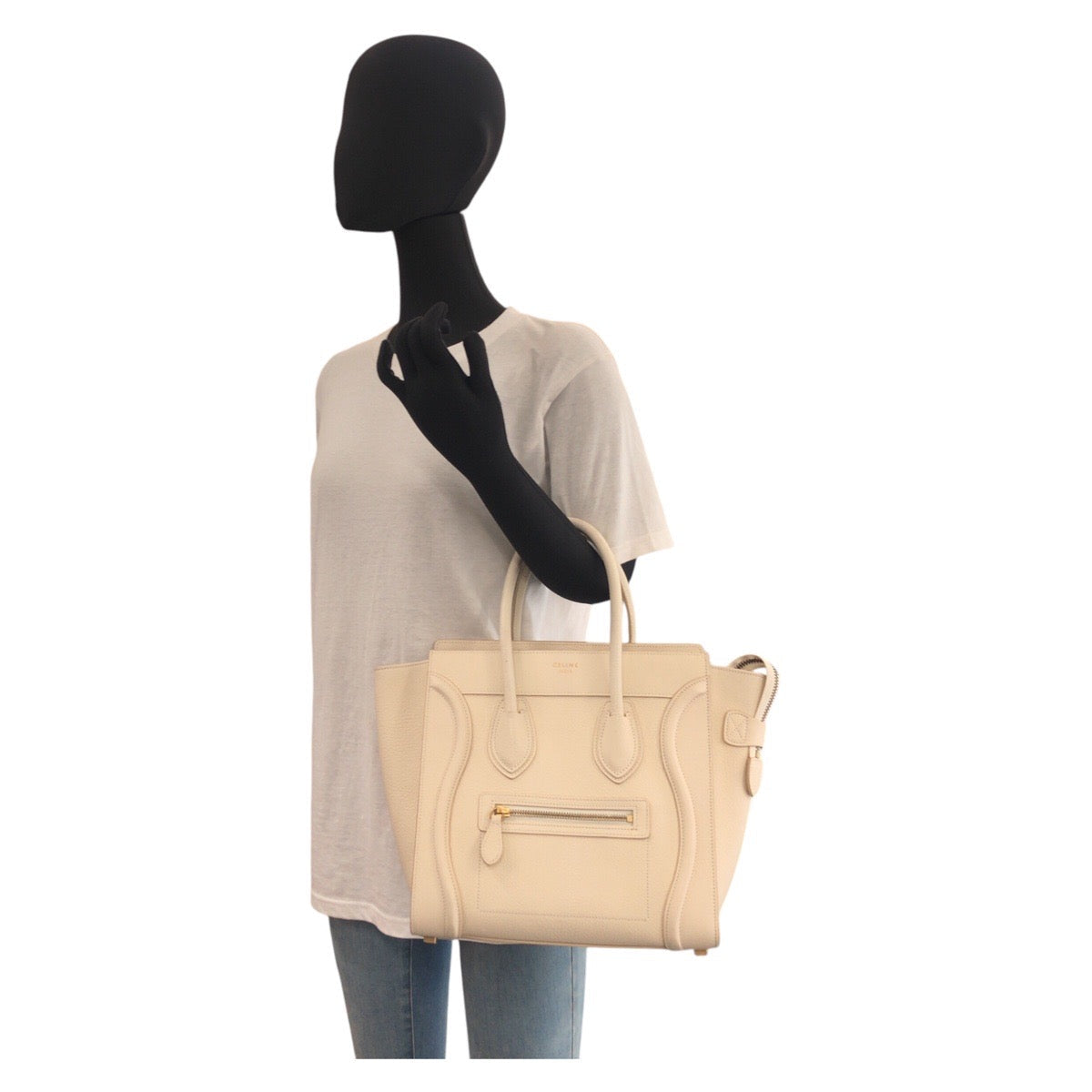 Celine The Luggage Micro Phoebe Philo Era – Early 2010s – Ivory/Gold