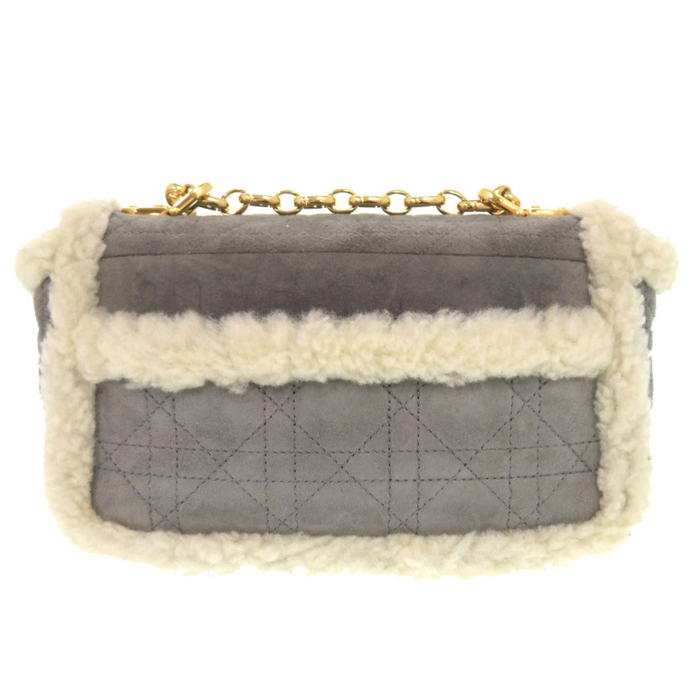 Christian Dior  – Caro Chain Gray Mouton & Suede – 100% Authentic ✨ Very Good Pre-Owned Condition ~ 27% off MSRP