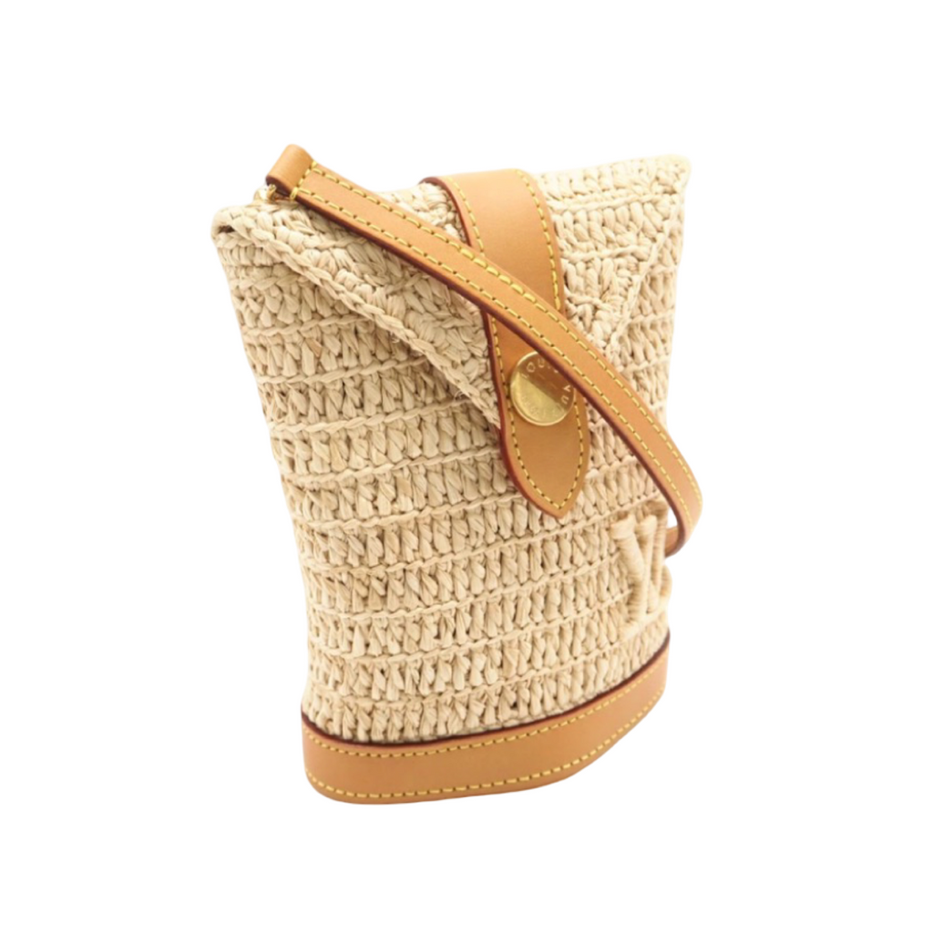 Louis Vuitton Envelope Pouch Raffia Bag Authentic Previously Owned