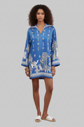 Women’s Blue Linen Tunic Dress