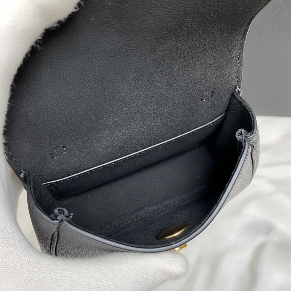 Christian Dior Chain Mini saddle Pouch Authentic Previously Owned