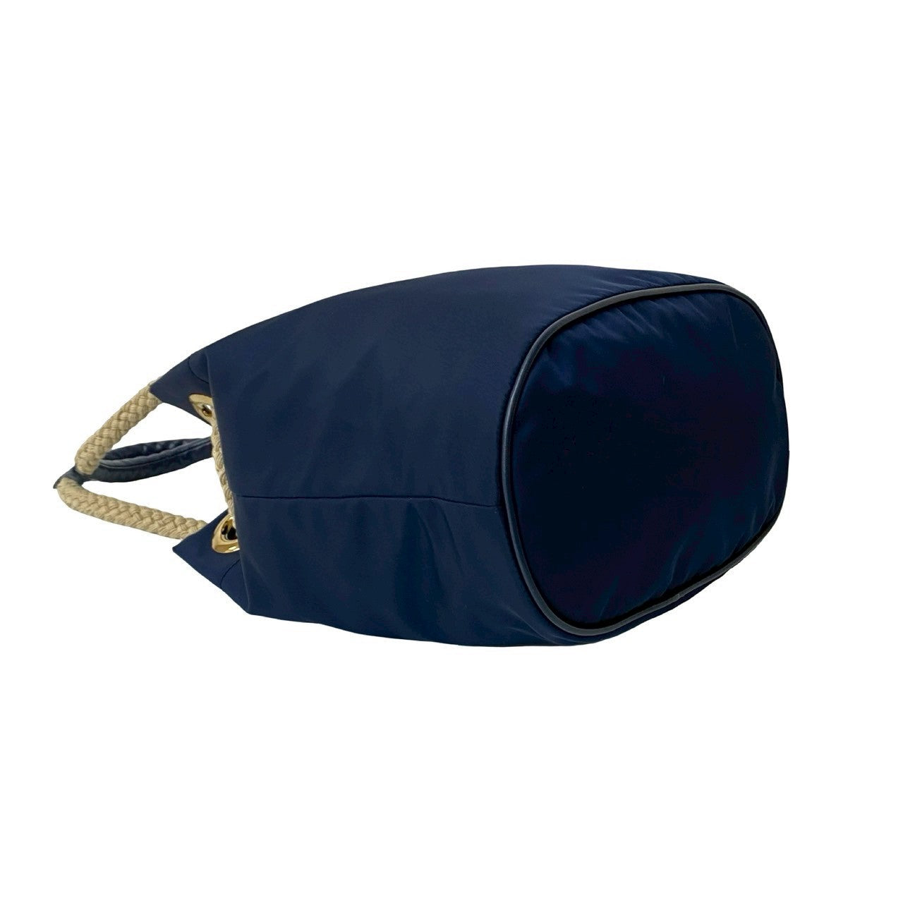 PRADA – Shoulder Bag – Triangle Logo Metal – Navy –nylon & Leather