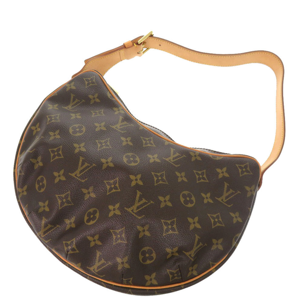 LOUIS VUITTON – Croissant MM Brown Monogram Canvas with Vachetta Leather Trim