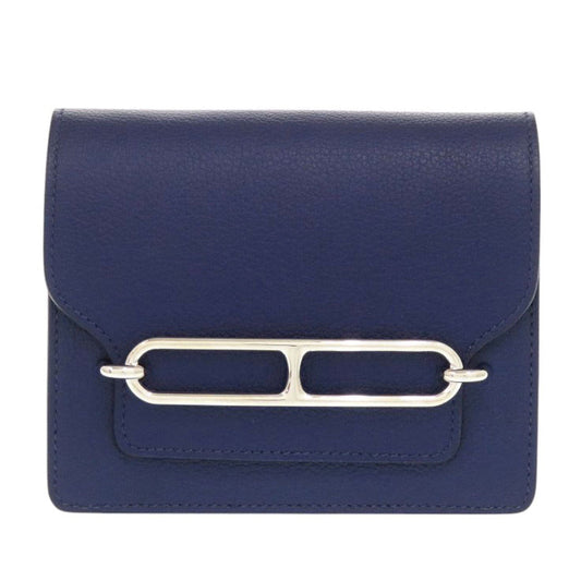 HERMÈS Lovis Mini Coin Case – Evercolor Leather in Blue Saphir