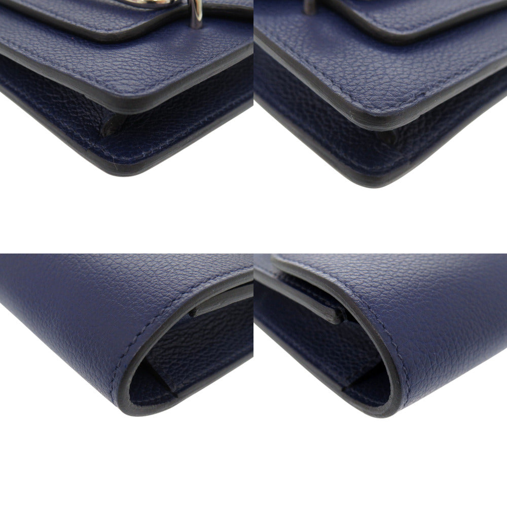 HERMÈS Lovis Mini Coin Case – Evercolor Leather in Blue Saphir