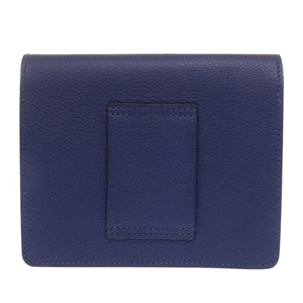 HERMÈS Lovis Mini Coin Case – Evercolor Leather in Blue Saphir