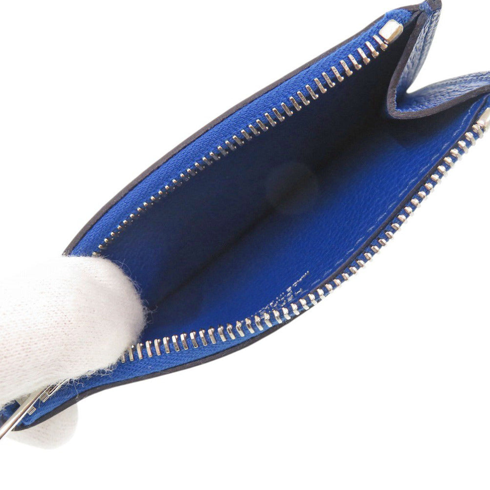 HERMÈS Lovis Mini Coin Case – Evercolor Leather in Blue Saphir