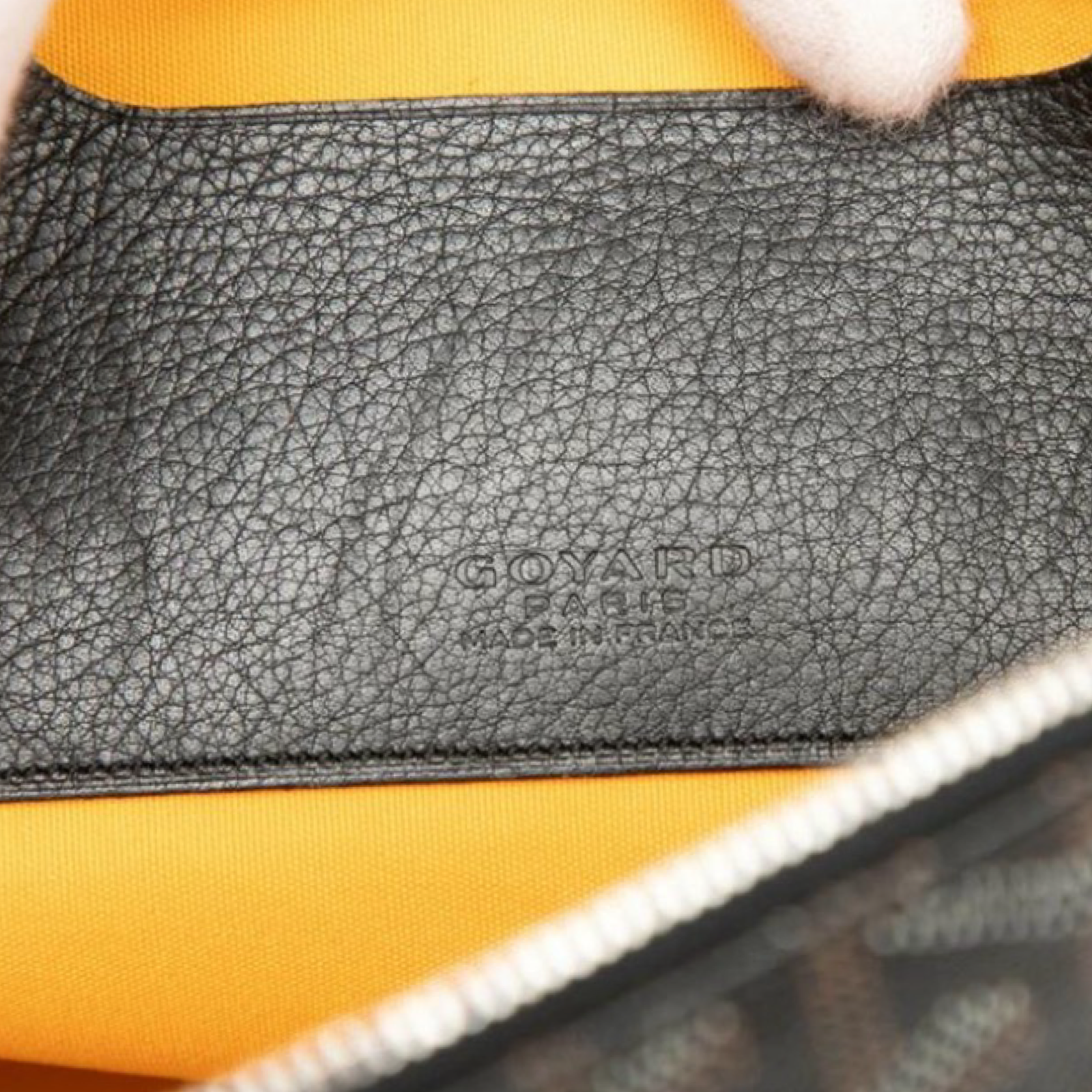 Goyard Sena MM Zip Pouch Brown White PVC Previously Owned Authentic