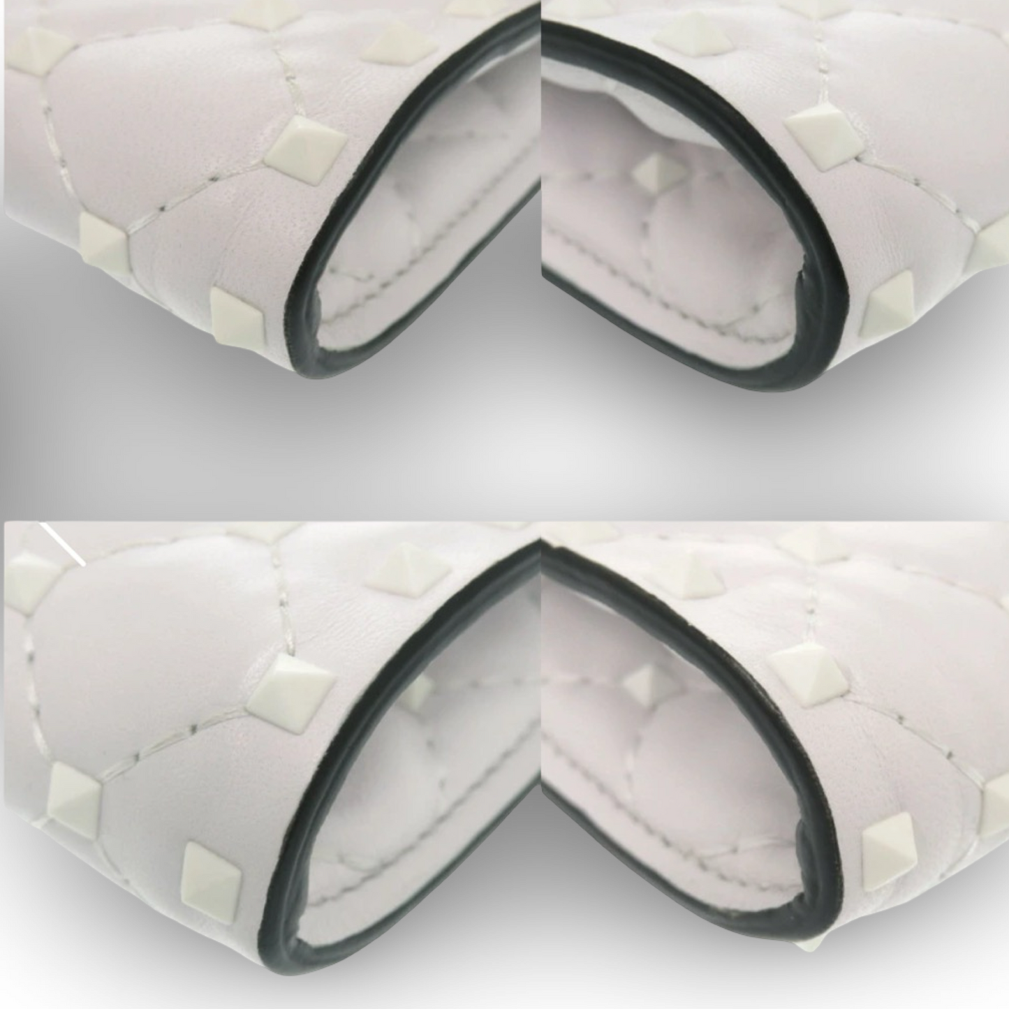 Valentino Garavani Rockstud Leather Shoulder Bag White – Like New | L’LUXE Authentic’s