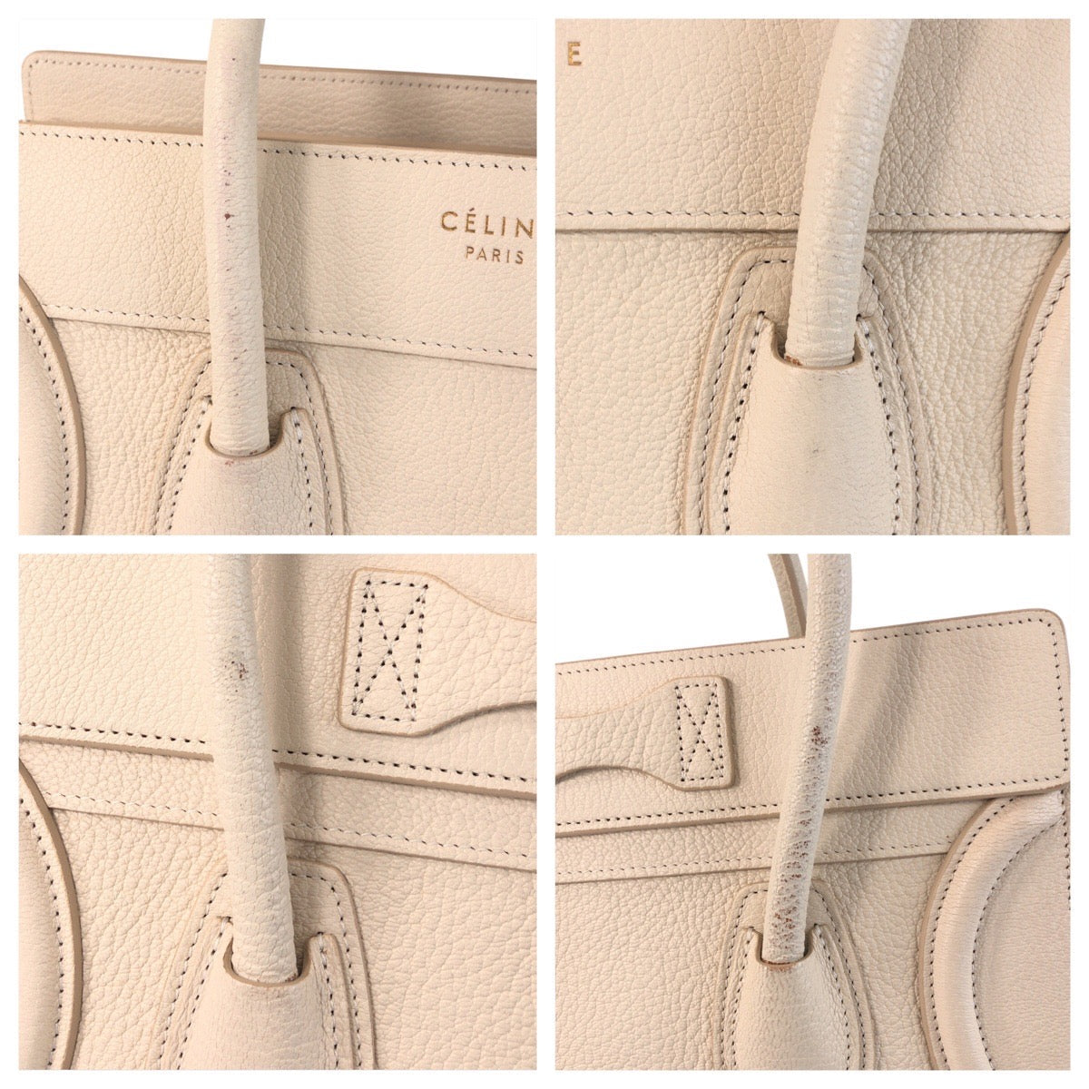 Celine The Luggage Micro Phoebe Philo Era – Early 2010s – Ivory/Gold