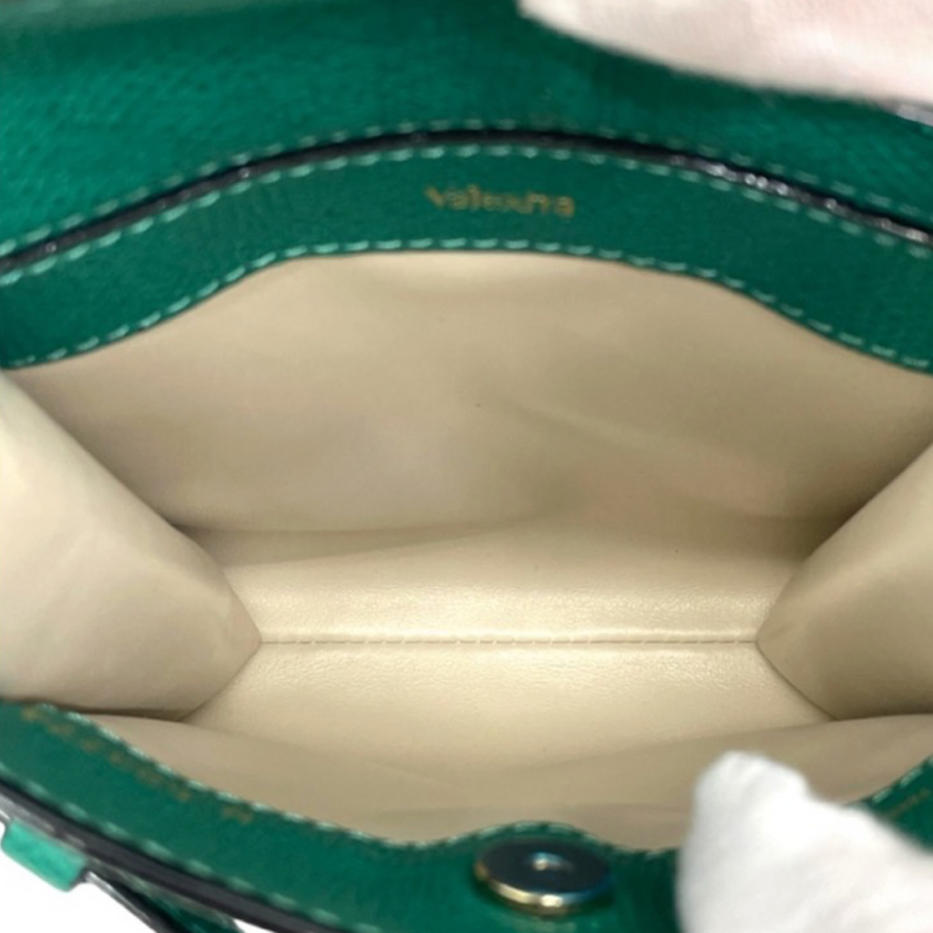 Valextra Slim B Tracollina Green Leather Crossbody Bag – Previously Owned
