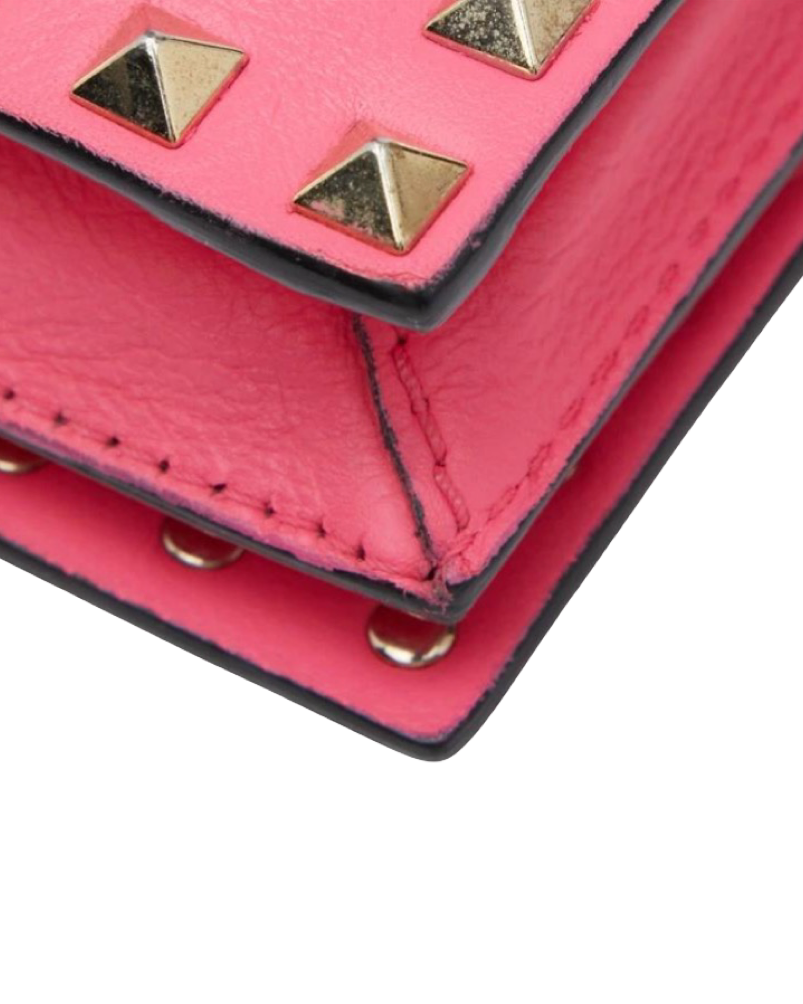 Valentino Garavani Rockstud Pink Leather Crossbody Shoulder Bag |Previously Owned Authentic