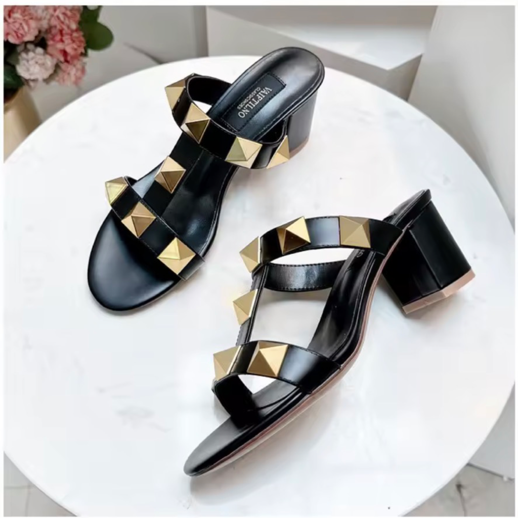 Studded Open Toe Mule Sandals