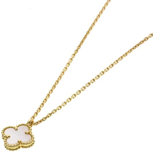 VAN CLEEF & ARPELS Sweet Alhambra Shell Necklace – 18K Yellow Gold