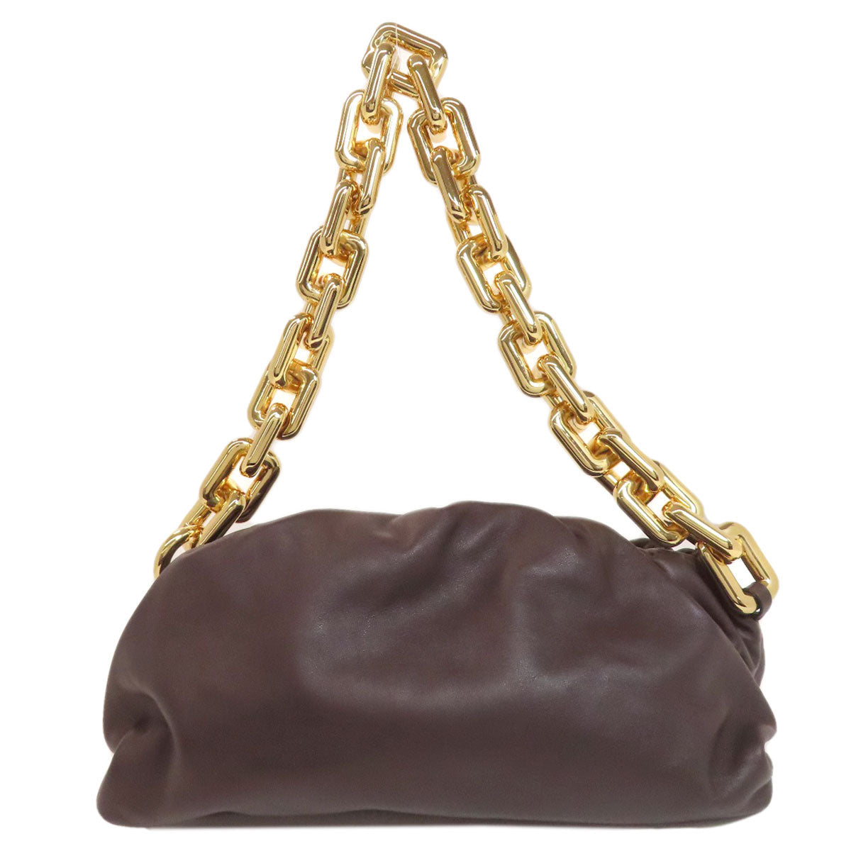 Bottega Veneta by Daniel Lee Chain Pouch in Brown Calfskin with Gold Chain Italy 2020 – ✨Excellent Pre-Owned, 100% Authentic