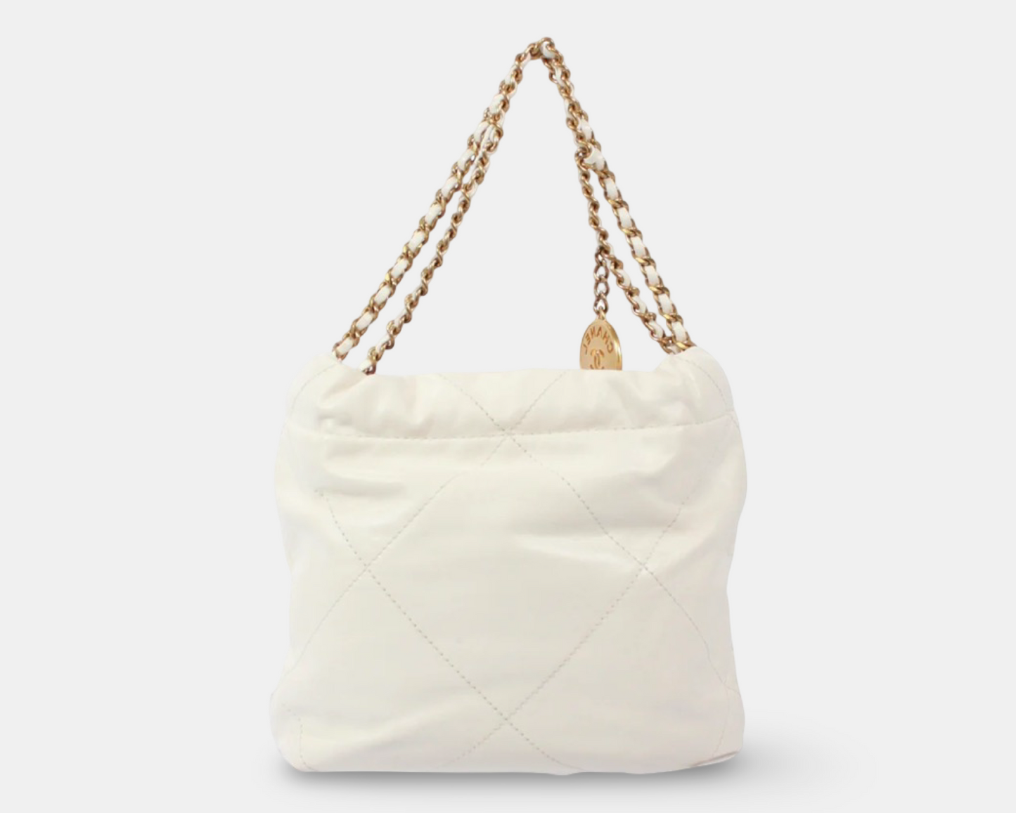 Chanel 22 Mini Shoulder Bag White Calfskin Gold – Good Condition | L’LUXE Authentics