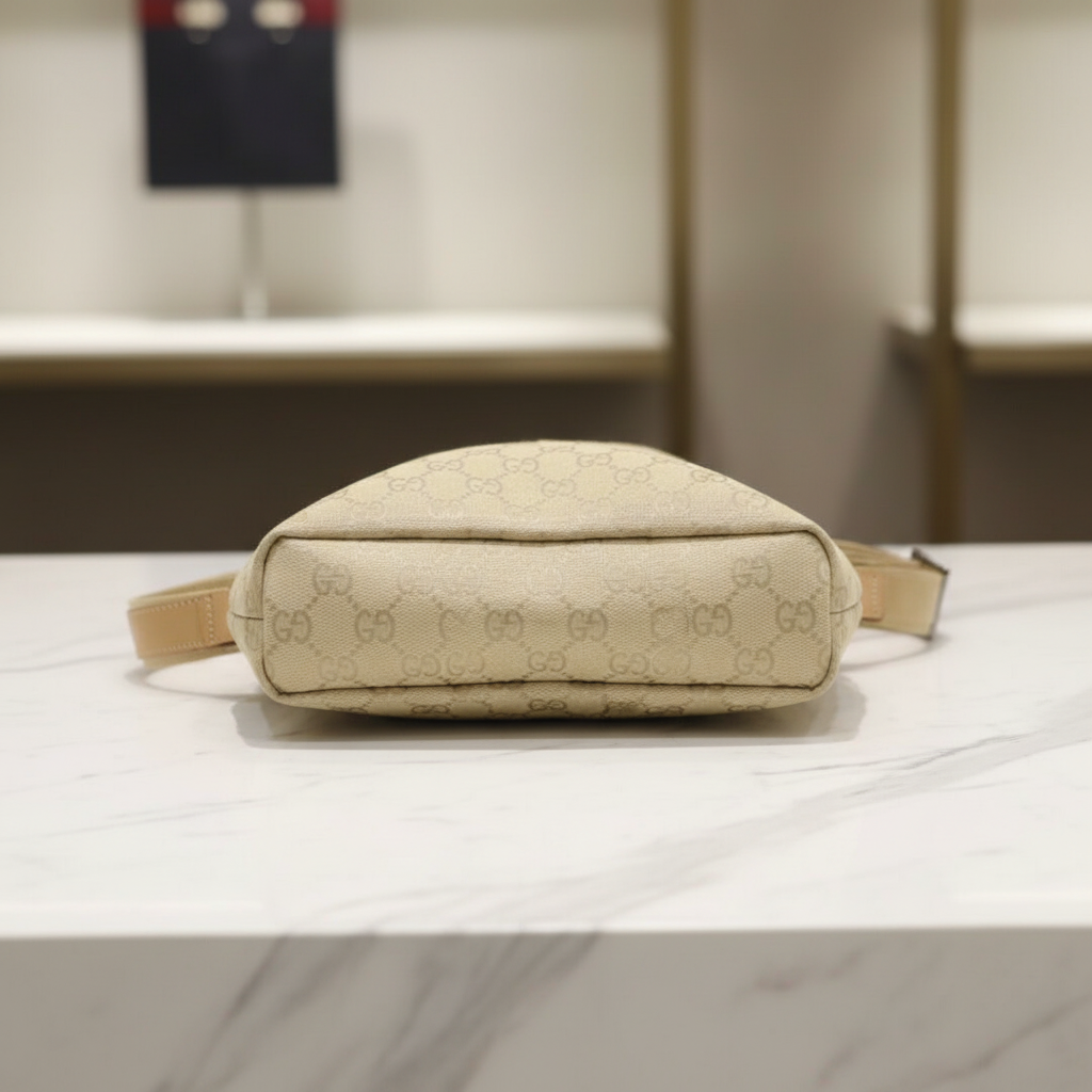 GUCCI Monogram Mini Beige Backpack Daypack Previously Owned Authentic