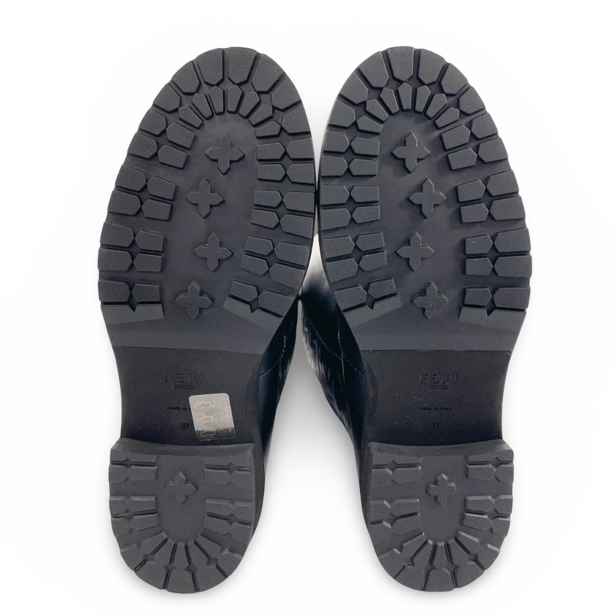 FENDI – Zucca Embossed FF Motif Long Boots – 21AW Black Leather – Size 37 – 100% Authentic ✨ Excellent Pre-Owned Condition ~27% Off MSRP