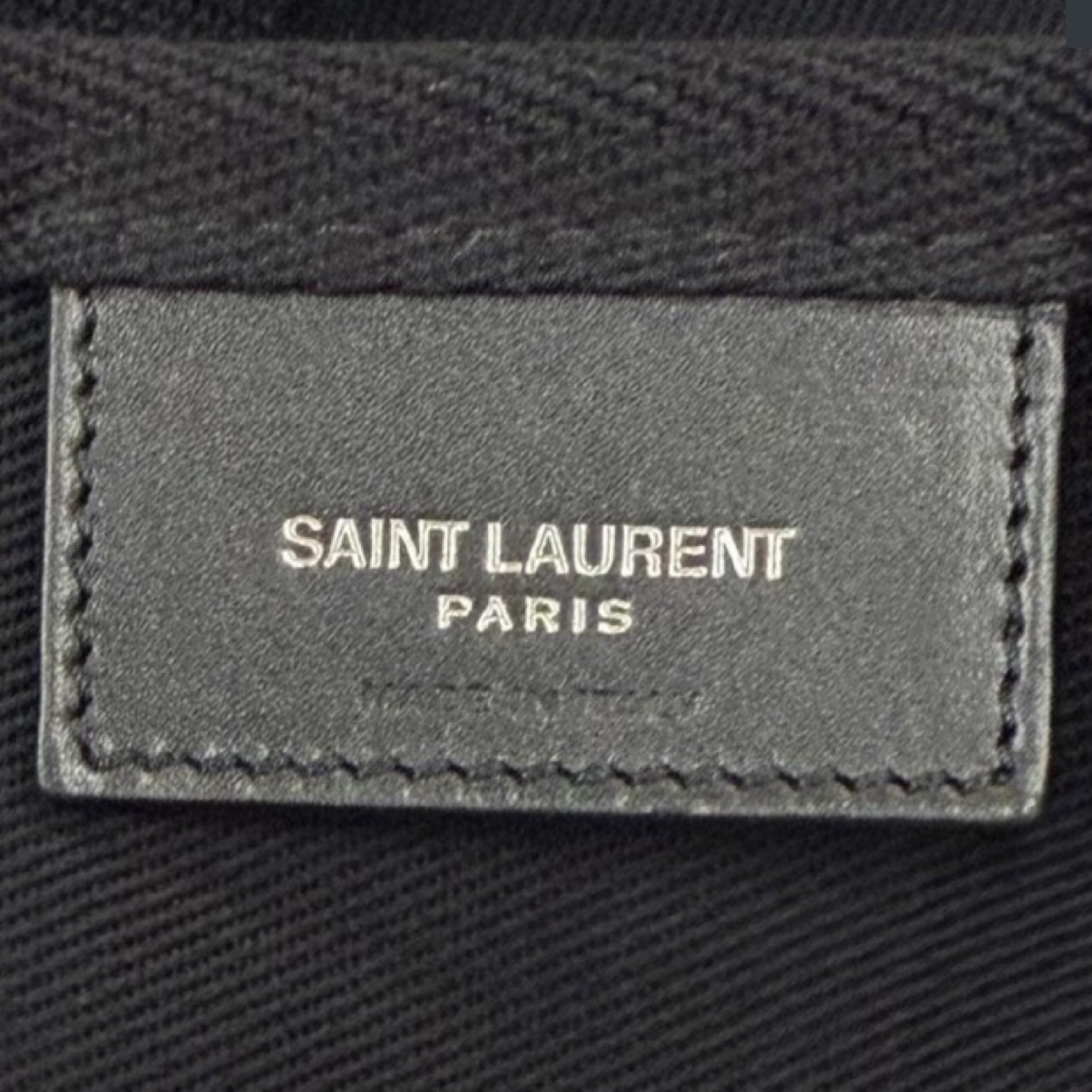 Saint Laurent Rive Gauche Canvas Backpack Black – Authentic Previously Owned