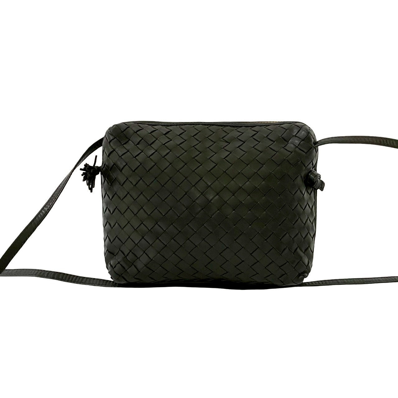 BOTTEGA VENETA – Intrecciato Shoulder Bag – Black Leather Very Good ✨Previously Owned Condition ~26% off MSRP