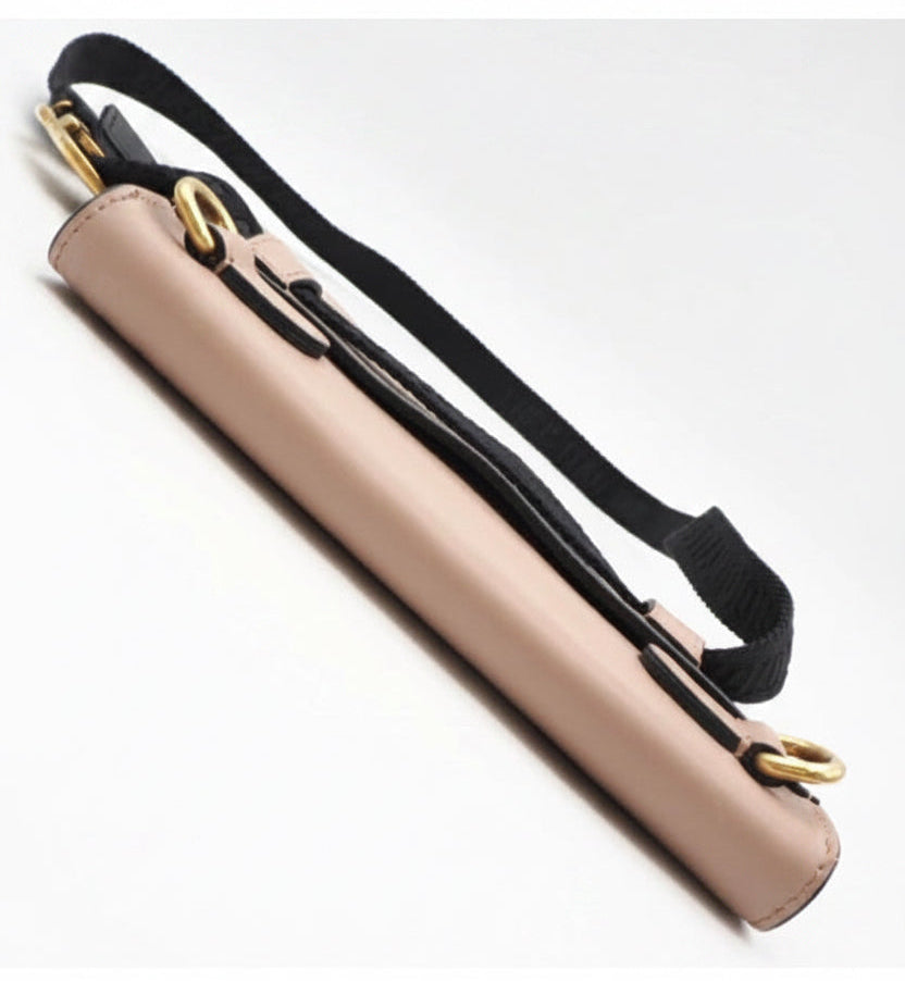 Christian Dior Saddle Flat Belt Pouch Beige Calf Leather Authentic Previously Own