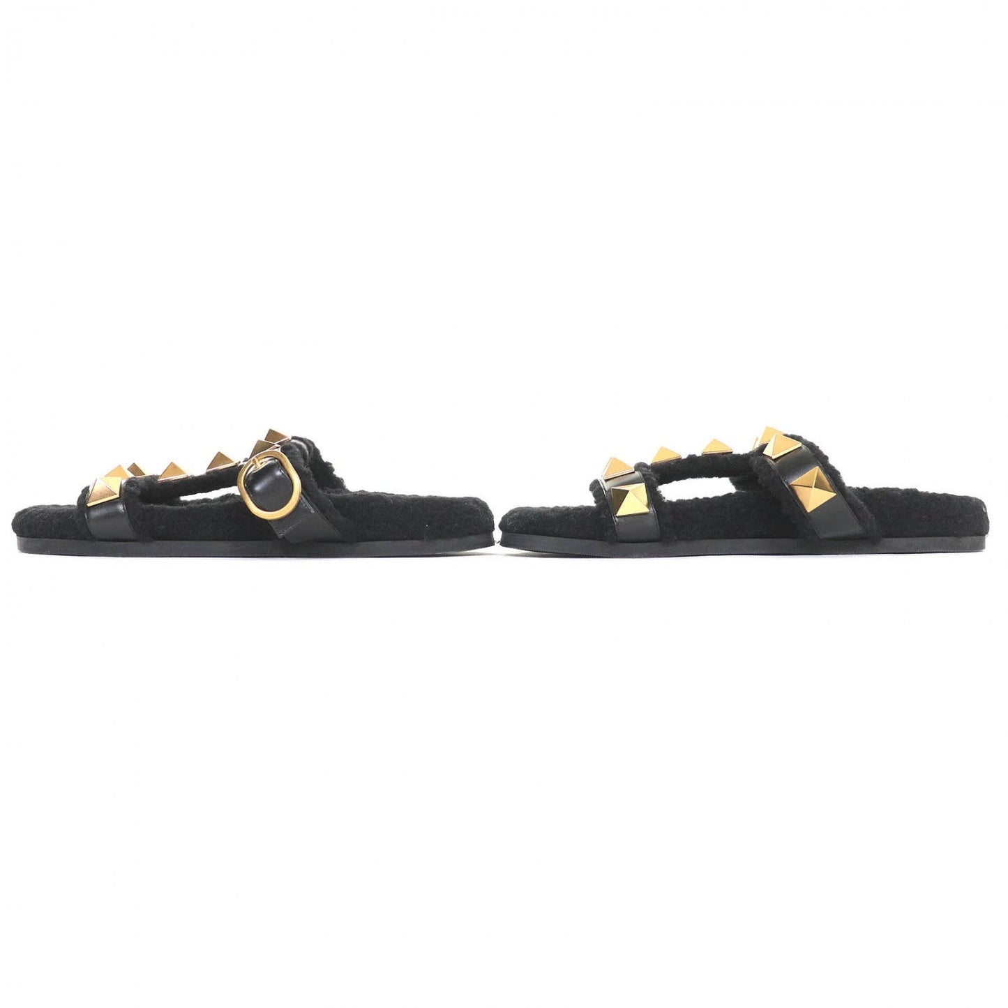 VALENTINO GARAVANI – Sandals – Leather Black  – Size Euro 39 –