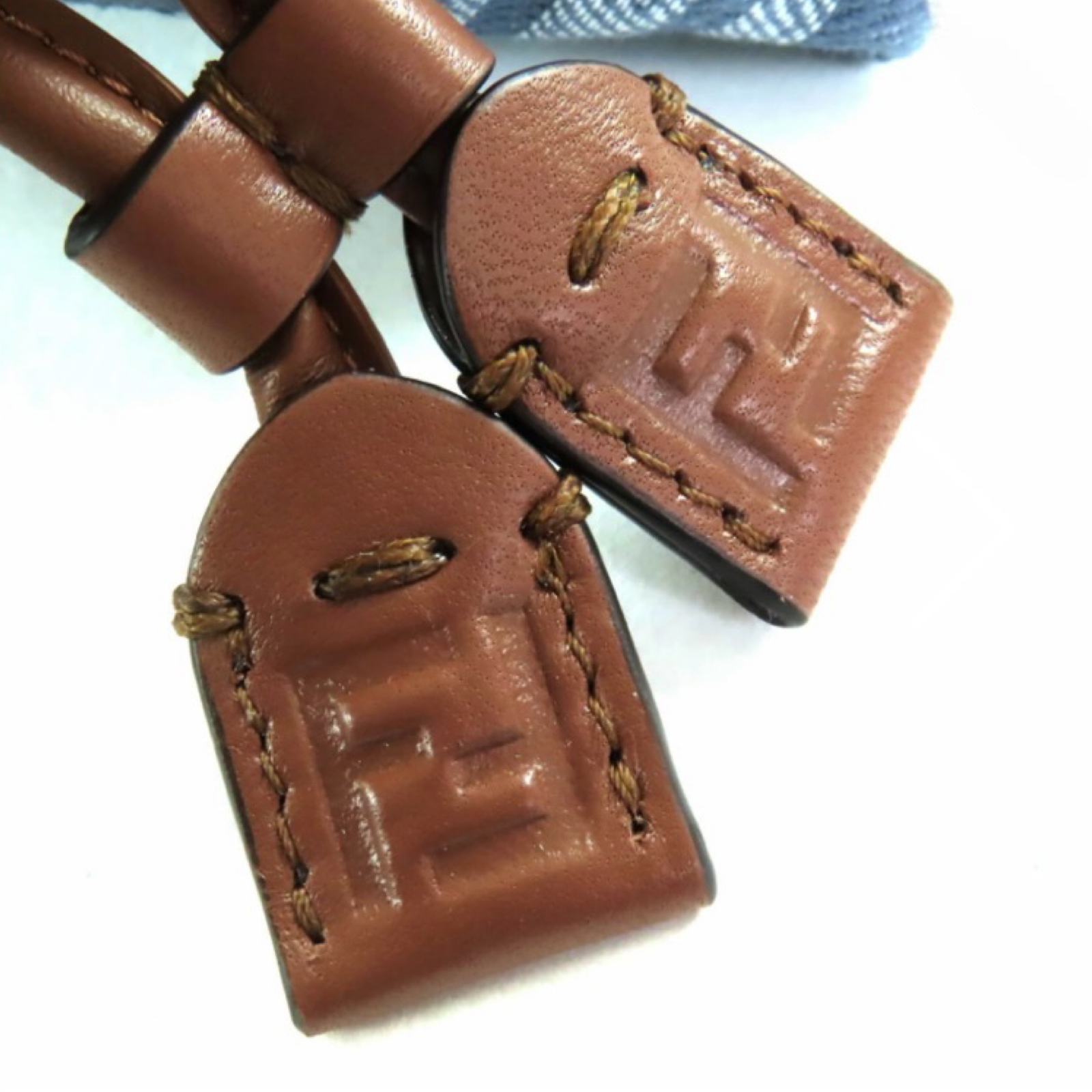 FENDI Mamma Baguette Small Denim Zucca FF Shoulder Bag Grey – Unused Condition Previously Owned Authentic