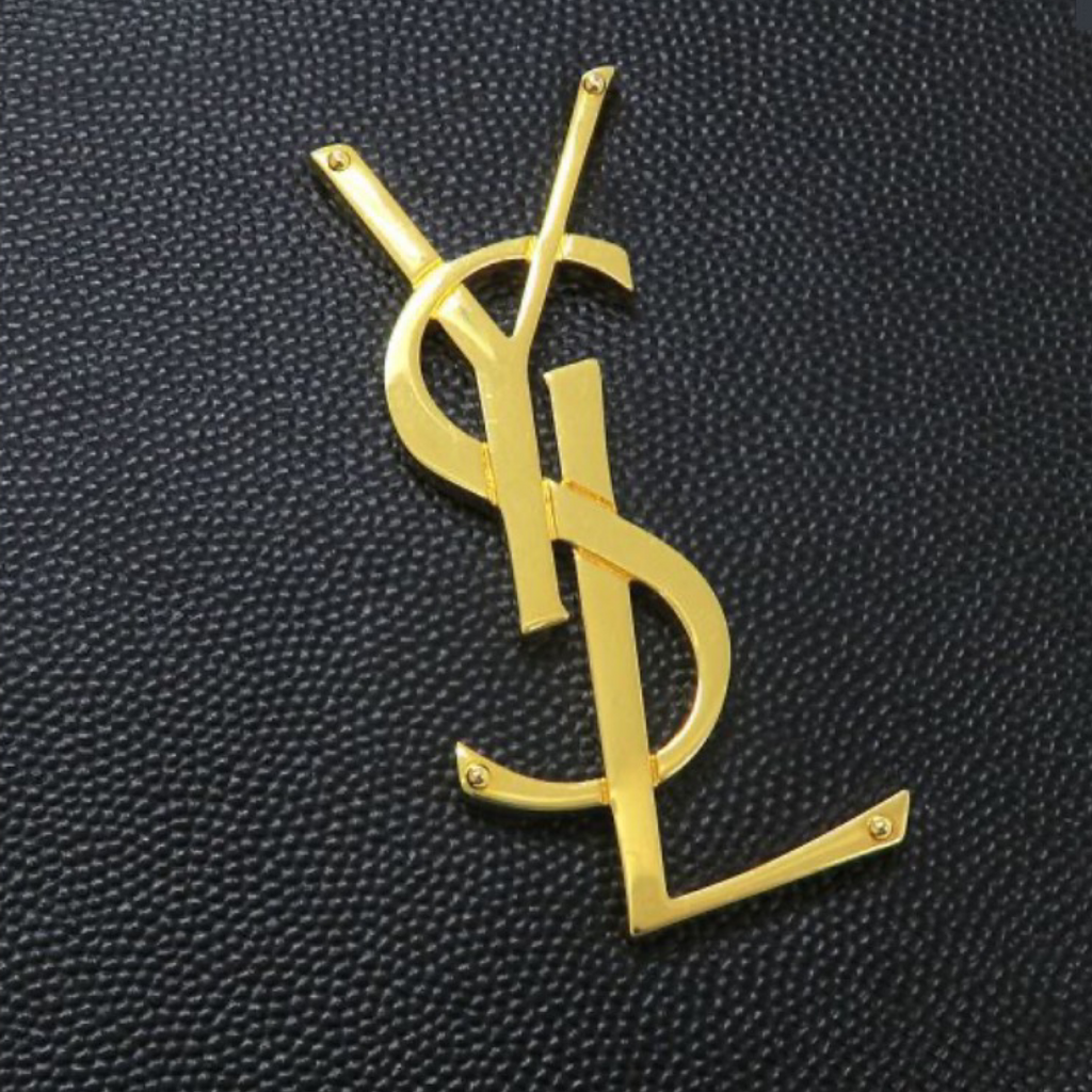 Saint Laurent Paris Clutch Bag Black Leather Previously Owned Authentic