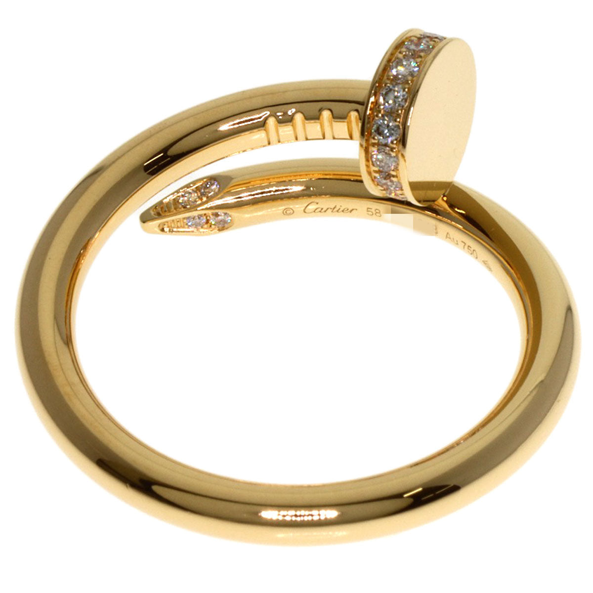 CARTIER Juste un Clou Classic Diamond Ring 18K Yellow Gold