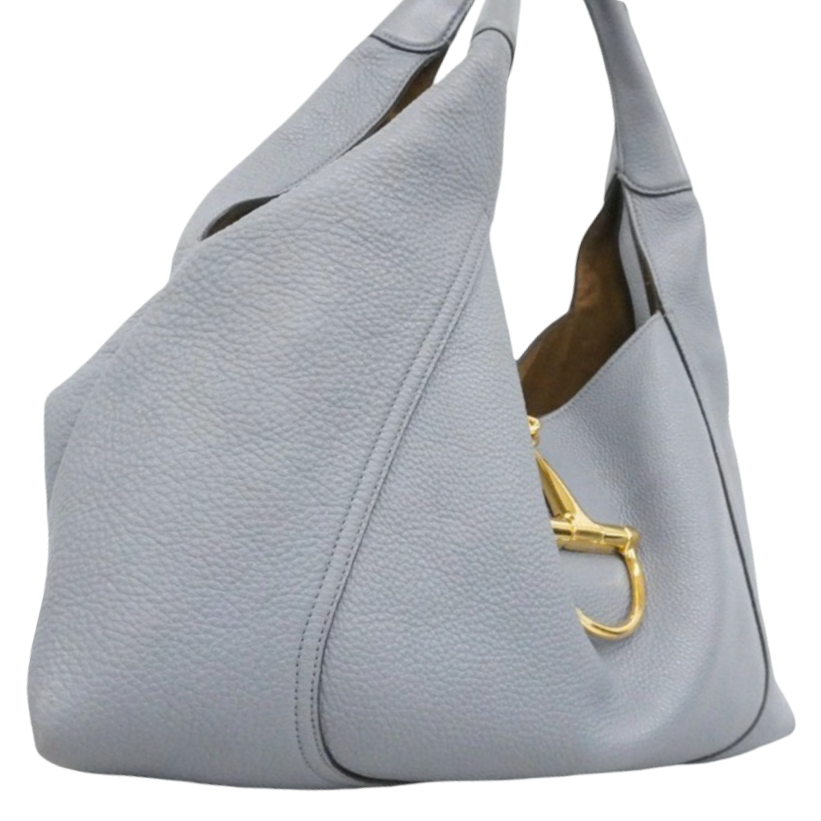 GUCCI Soft Bit Blue Leather Shoulder Bag | Pre-Owned Authentic