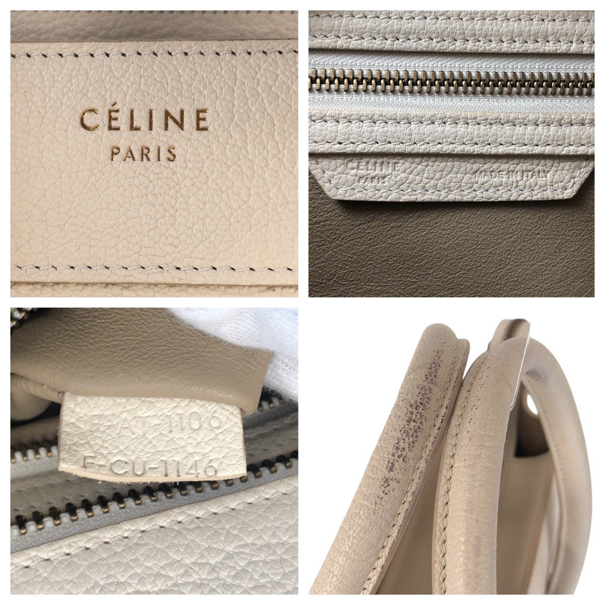 Celine The Luggage Micro Phoebe Philo Era – Early 2010s – Ivory/Gold