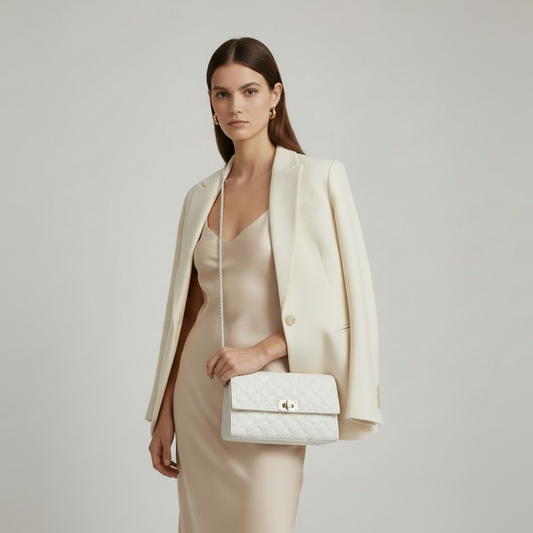 Valentino Garavani Rockstud Leather Shoulder Bag White – Like New | L’LUXE Authentic’s