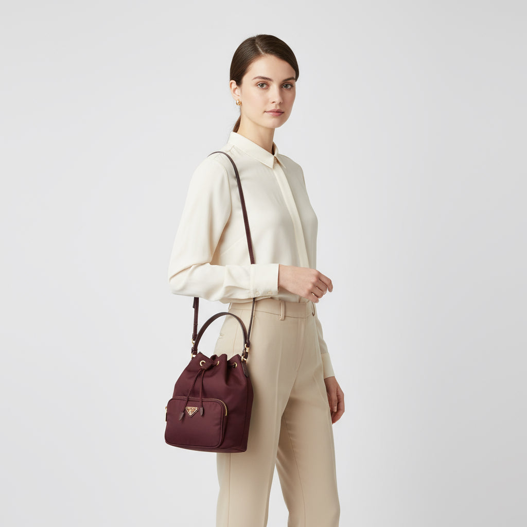 Prada                                                                 Duet in Wine Red                                             100% Authentic                                                    ✨Very Good Pre-Owned Condition               -27% off MSRP