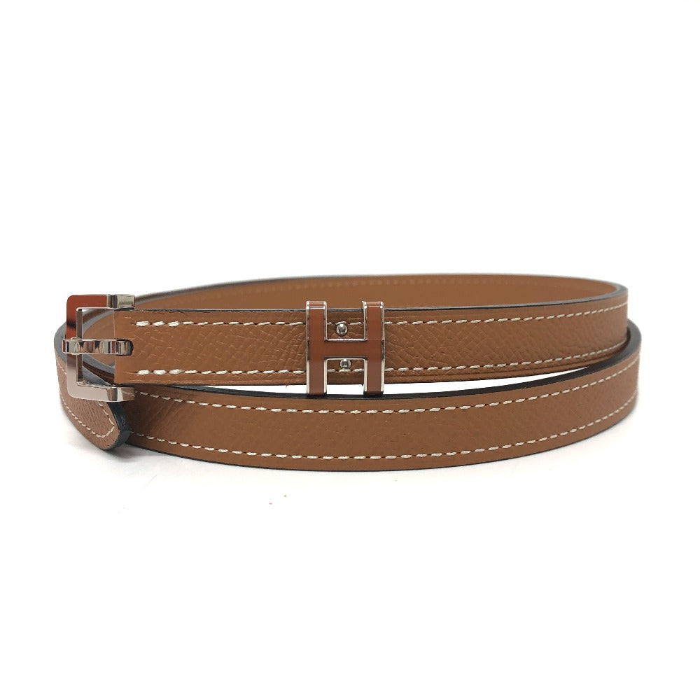 HERMÈS – “Pop H” Belt 15 Epsom Leather Brown Size 80 Introduced 2010 Inspired by Philippe Mouquet –