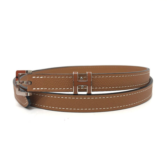 HERMÈS – “Pop H” Belt 15 Epsom Leather Brown Size 80 Introduced 2010 Inspired by Philippe Mouquet –