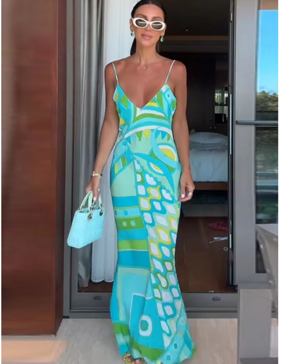 Pucci-Inspired Abstract Print Summer Dress – 3 Styles – Sleeveless Resort Maxi Dress