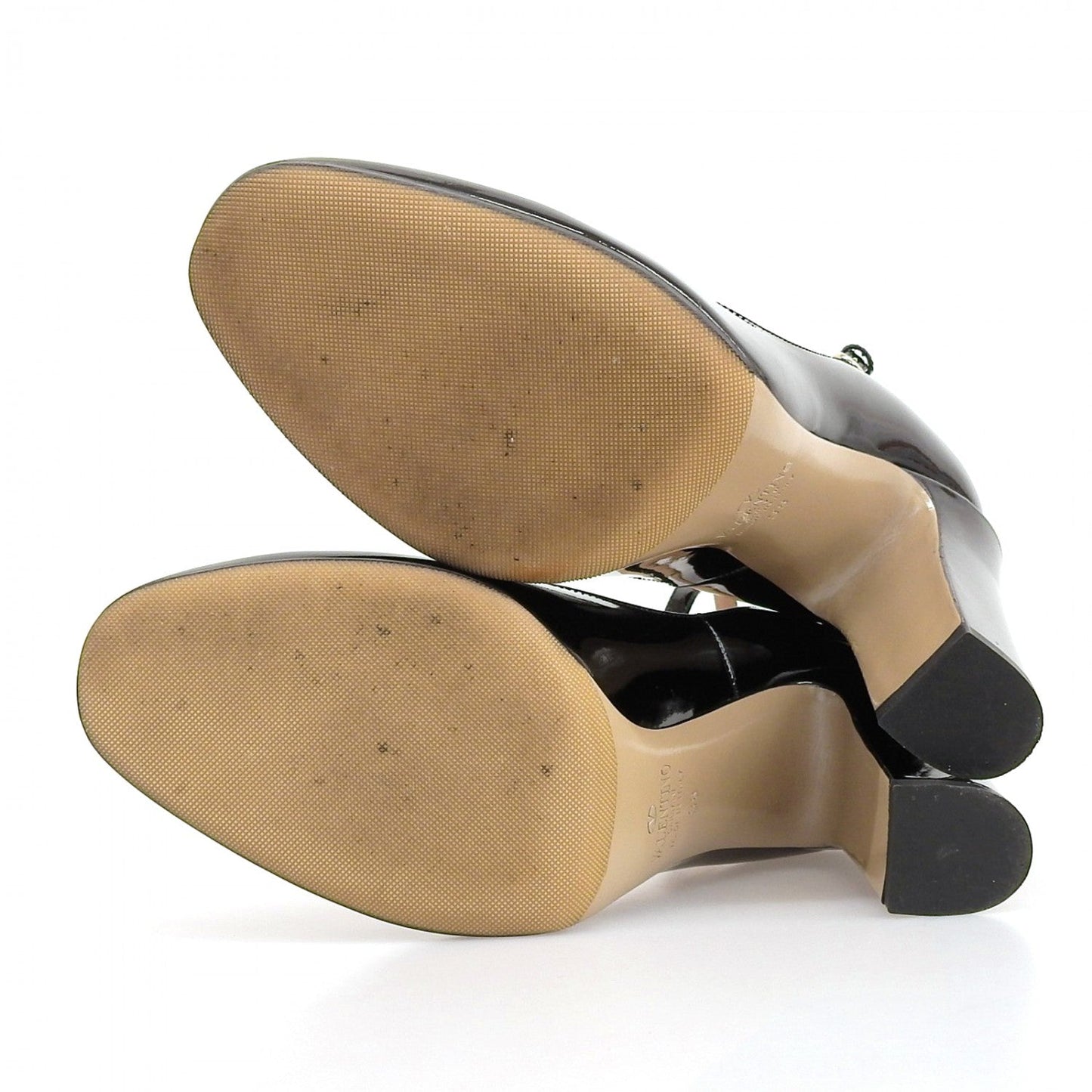 VALENTINO GARAVANI Classic Black Patent Pumps Size Euro 38