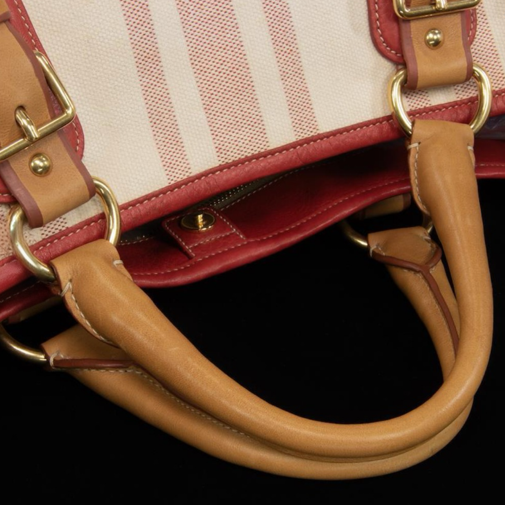 Prada Canapa Canvas Tote Bag Previously Owned Authentic