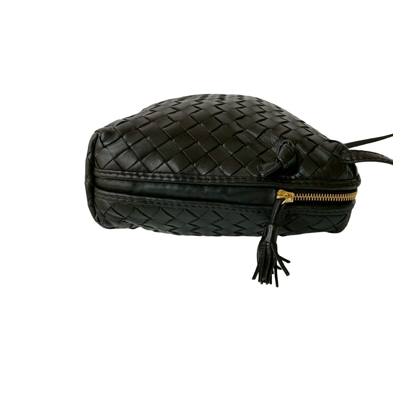 BOTTEGA VENETA – Intrecciato Shoulder Bag – Black Leather Very Good ✨Previously Owned Condition ~26% off MSRP