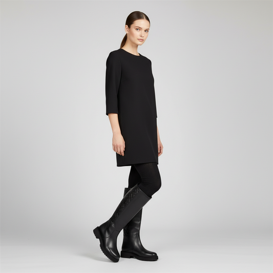 FENDI – Zucca Embossed FF Motif Long Boots – 21AW Black Leather – Size 37 – 100% Authentic ✨ Excellent Pre-Owned Condition ~27% Off MSRP